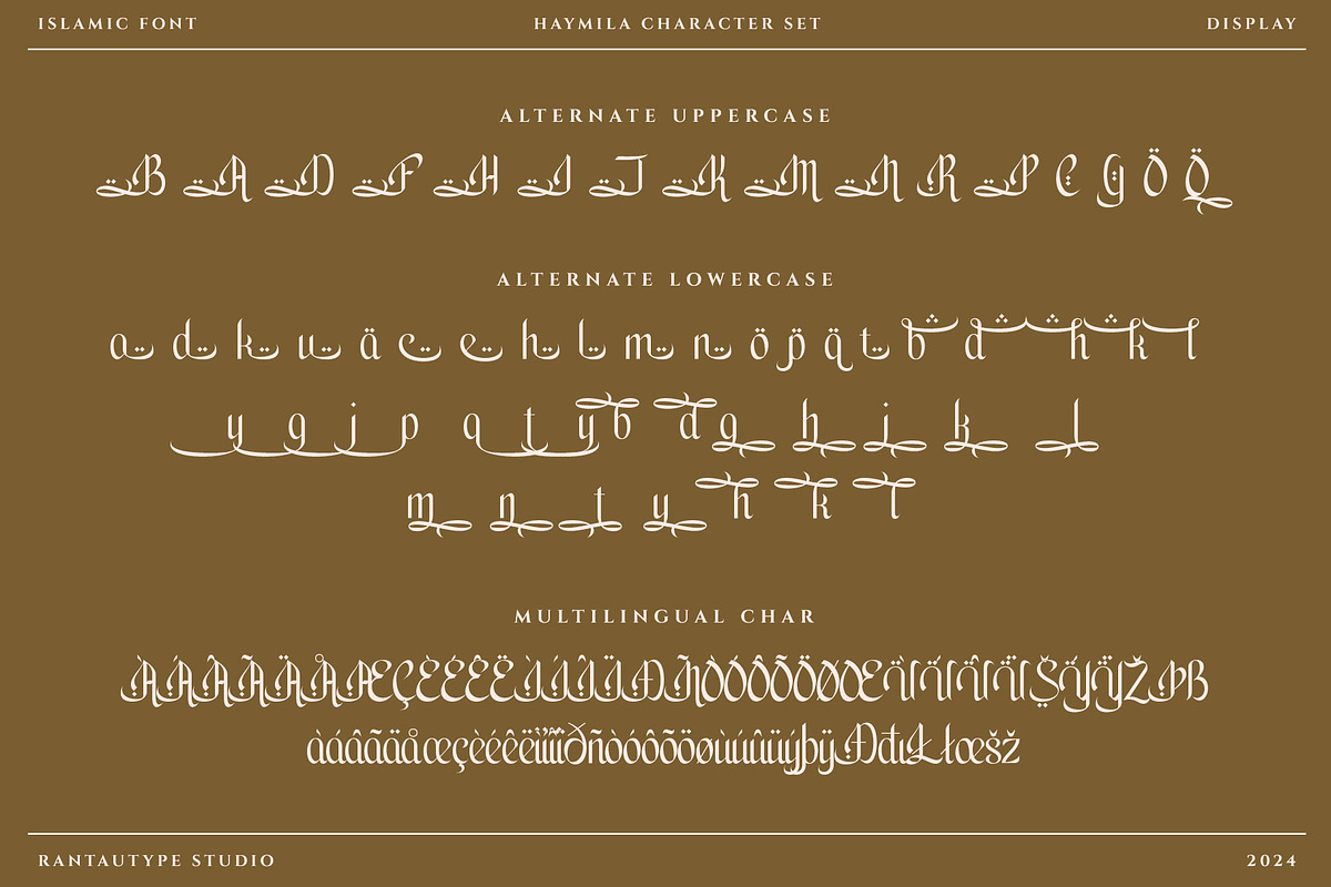 Haymila Islamic Display Font, a Serif Font by RantautypeStudio (Photo 17 of 17)