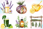 Watercolor Natural Remedies Clipart, an Illustration by Canvas Craft (Thumbnail 4 of 4)