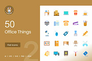 Office Things Flat Icons, an Icon by IconBunny (Thumbnail 1 of 2)