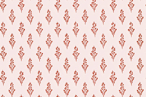 Hand drawing botanical flower branch seamless pattern with terra, a Pattern Graphic by Studio ANNA
