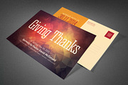 Giving Thanks Church Postcard, a Card Template by loswl (Thumbnail 1 of 2)