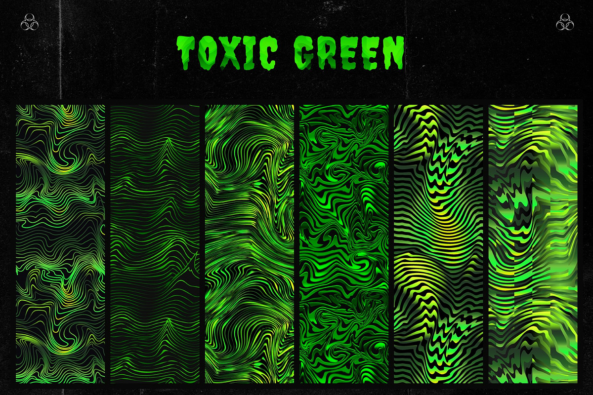 Toxic green seamless patterns pack, a Pattern Graphic by Gudiny (Photo 6 of 8)
