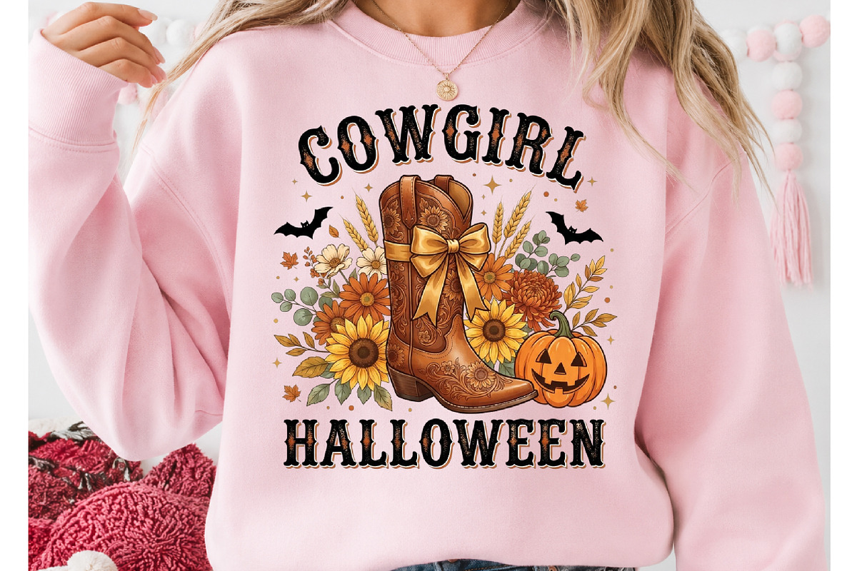 Retro Cowgirl Halloween Png, a Seasonal Illustration by DreamCafeArt (Photo 2 of 7)