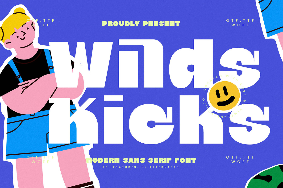 Wilds Kicks Modern Sans Serif, a Serif Font by timelesstype.co (Photo 1 of 20)