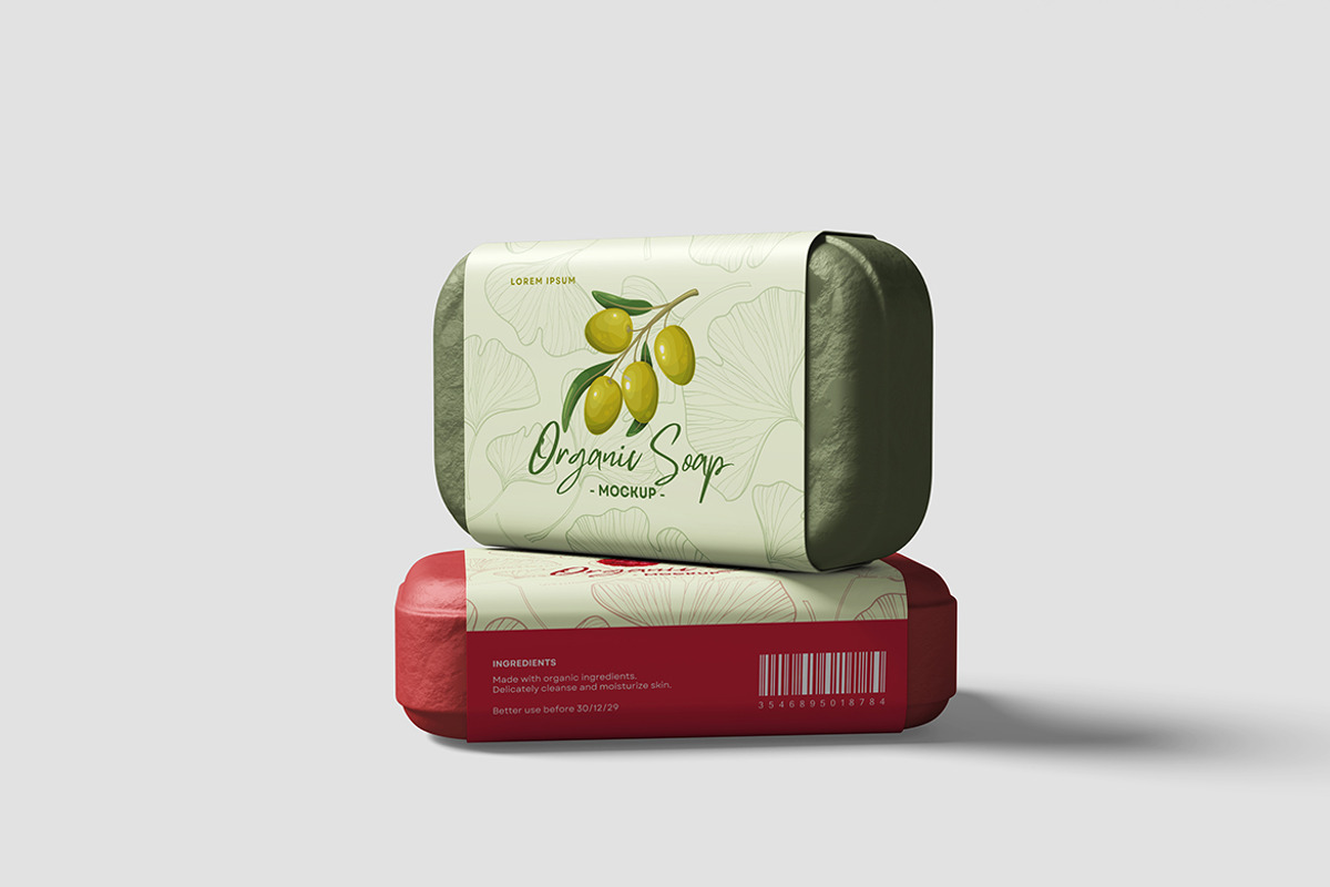 Modern Soap Mockup For Packaging, an Advertising Mockup by bimockup (Photo 3 of 6)