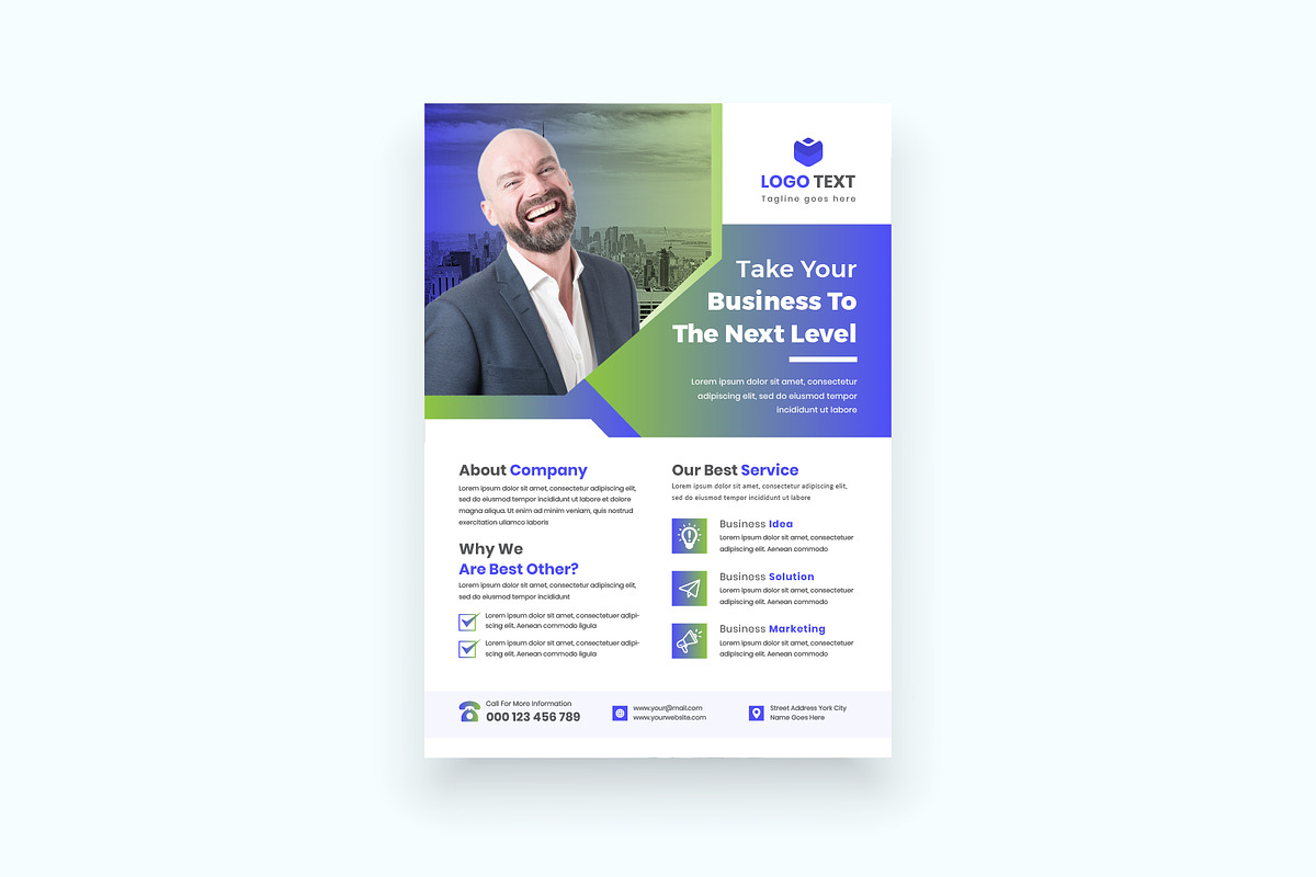 Business Corporate Flyer Tempalte, a Flyer Template by Mk_Studio (Photo 3 of 7)
