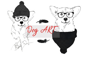 Dog black and white
