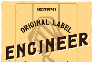 Vintage Label Typeface Engineer