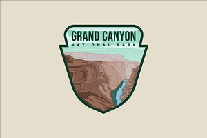 grand canyon emblem logo vector, a Branding & Logo Template by zyxroun shop
