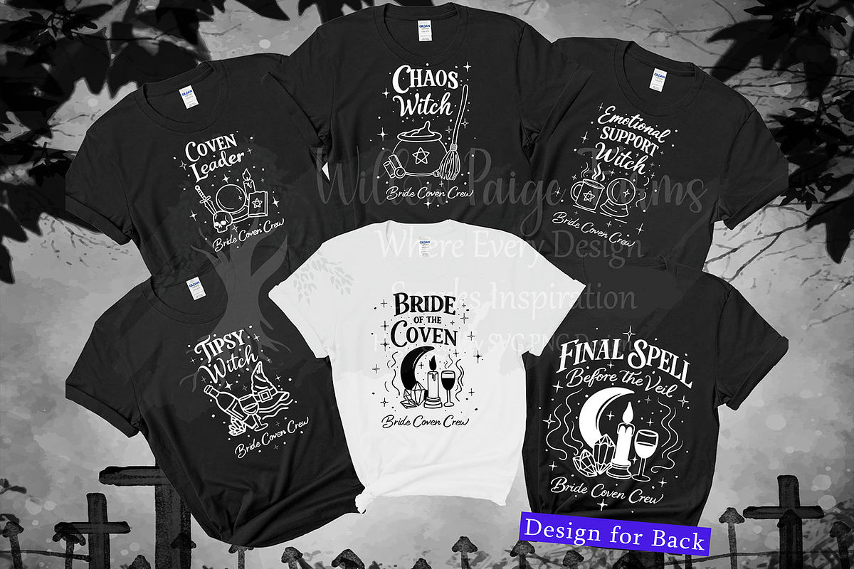 Witchy Bachelorette Shirt Bundle PNG, an Object Graphic by Willow Paige Farms (Photo 8 of 8)