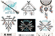 Tribal Vector Clipart. Boho set, a Decorative Illustration by Live line (Thumbnail 2 of 14)