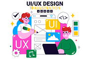 10 Ui Ux Design Vector Illustration, a Technology Illustration by denayunebgt (Thumbnail 1 of 4)