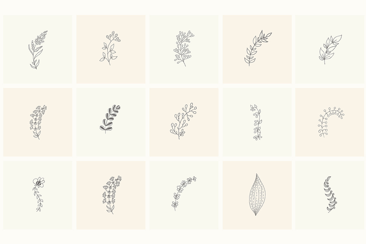 Hand Drawn Floral Elements. Frames, a Seasonal Illustration by Designwork (Photo 11 of 22)