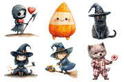 Halloween Character Clipart, an Illustration by Daily.Designs (Thumbnail 3 of 5)