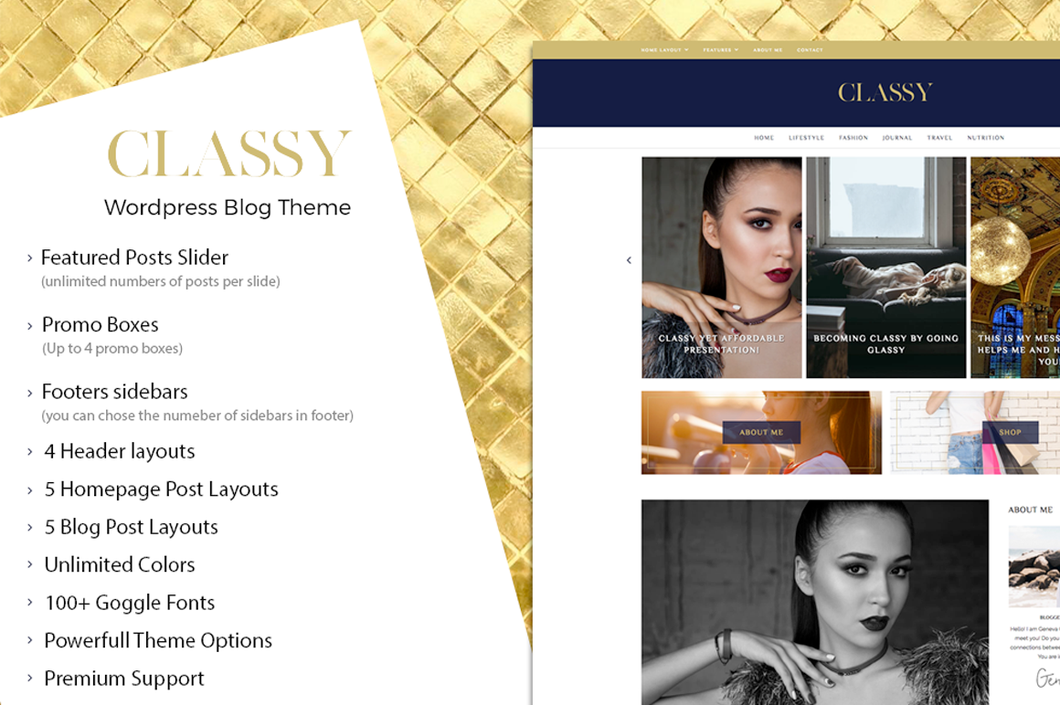 Classy - Responsive Wordpress Theme by Rosettichefs | Creative Market