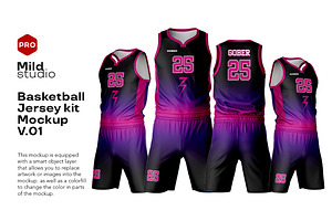 Basketball Jersey Kit Mockup