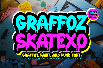 Graffoz Skatexo - Graffiti Font, a Handwritten Font by QR Design Studio