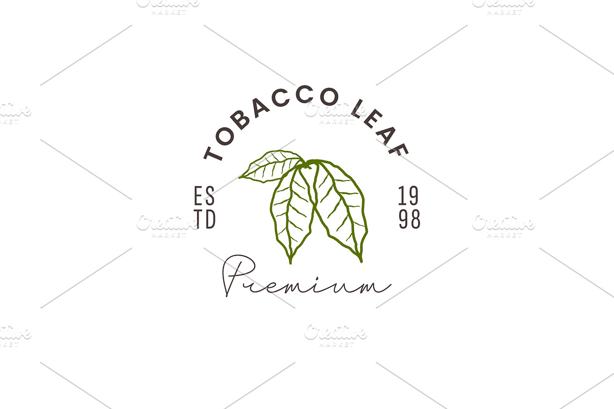 Tobacco leaf logo icon illustration, a Branding & Logo Template by Dyn Studio