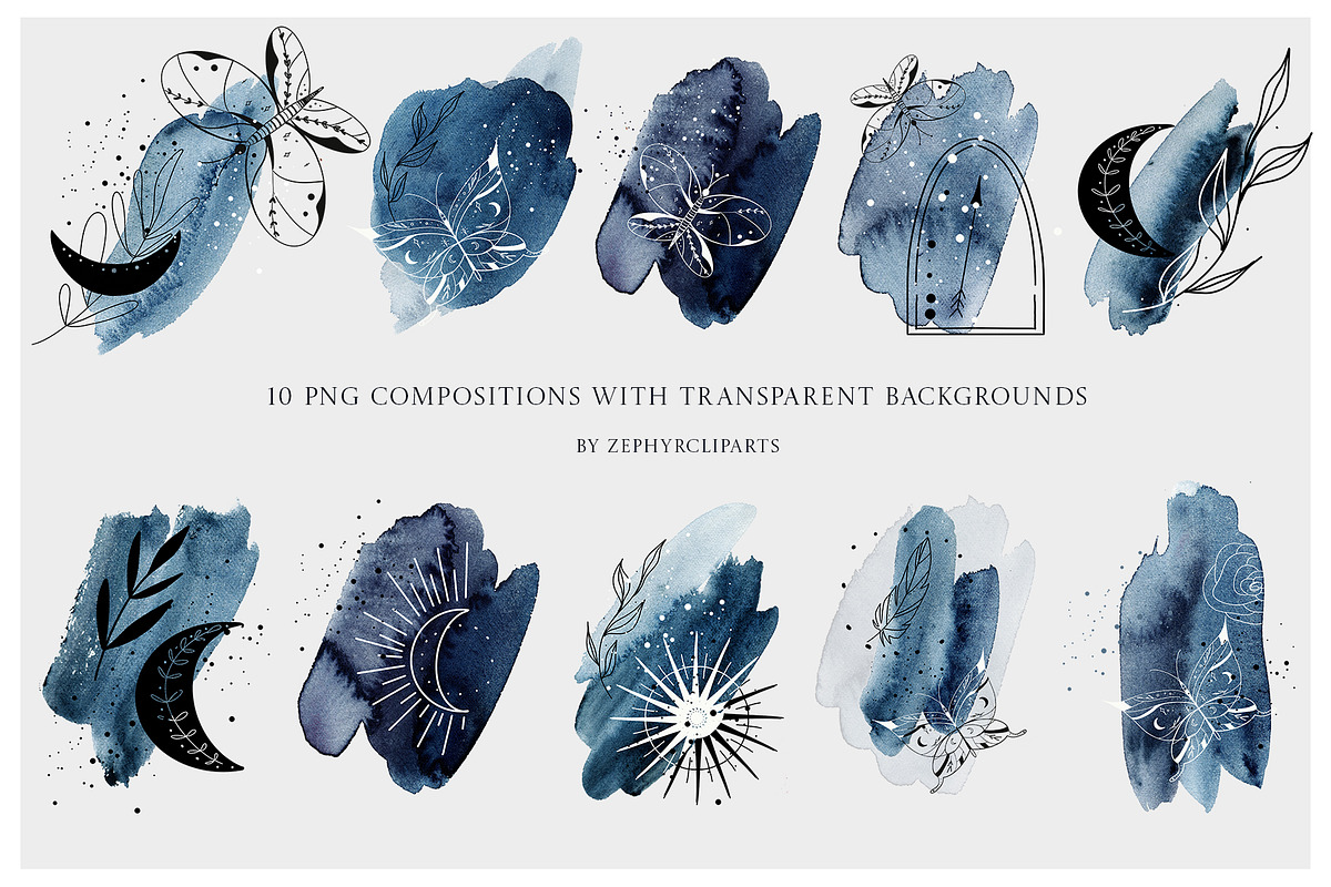 Star Constellation Zodiac watercolor, a Texture Illustration by Velvet Paper Studio (Photo 9 of 9)