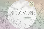 Blossom - floral line art, an Illustration by Anna.Klets (Thumbnail 1 of 14)