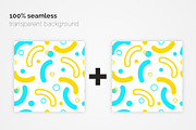 Neon Memphis Seamless Patterns, a Pattern Graphic by 3Y_Design (Thumbnail 3 of 6)
