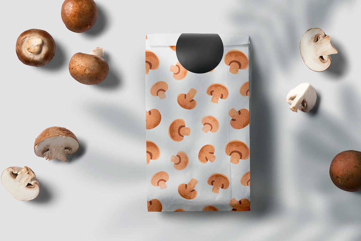 Champignon slices seamless pattern, a Pattern Graphic by Good Studio (Photo 3 of 4)