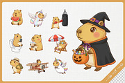 Cute Capybara Kids-Friendly, an Animal Illustration by Gohsantosa (Thumbnail 2 of 4)