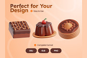 Chocolate Day 3D Icons, a Food & Drink 3D Model by Rakata Studio (Thumbnail 4 of 7)