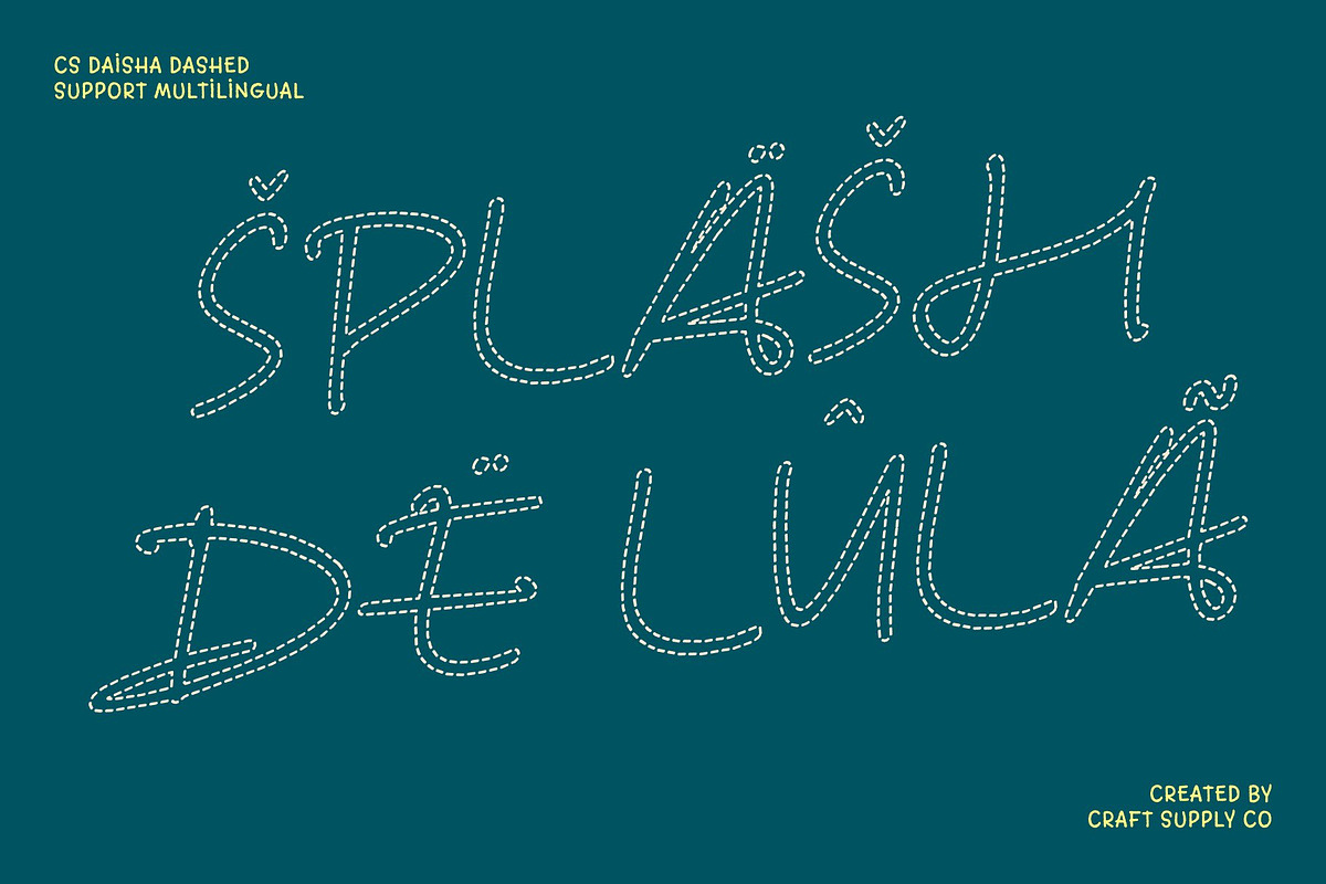 CS Daisha Dashed, a Script Font by Craft Supply Co. (Photo 7 of 8)