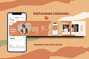 Feminine podcaster insta carousel, a Social Media Template by rivatxfz (Thumbnail 1 of 4)