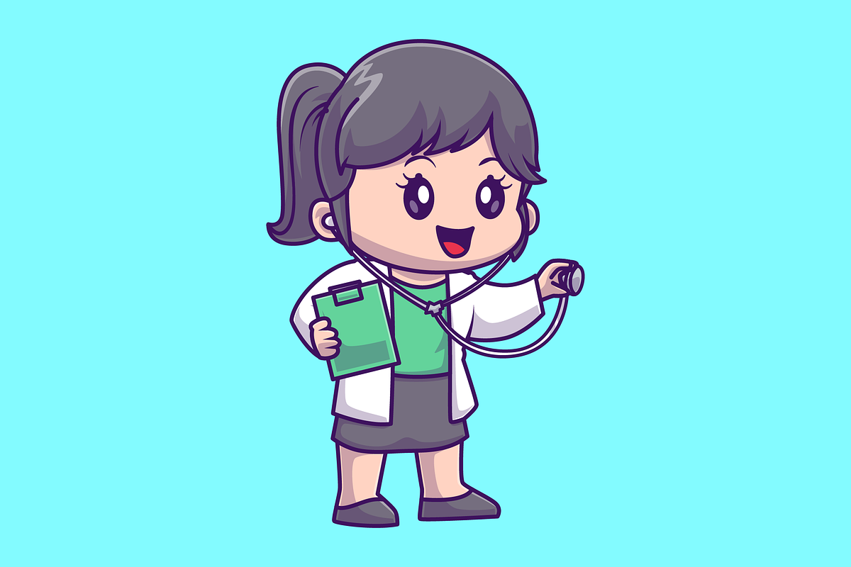 Cute Female Doctor With Stethoscope, a Person Illustration by Catalyst Labs