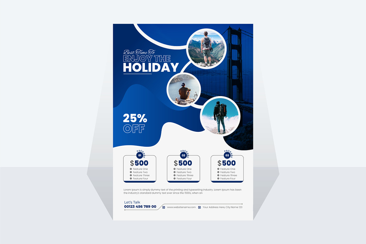 Travel Flyer Design, a Flyer Template by MxVect Stock (Photo 2 of 3)
