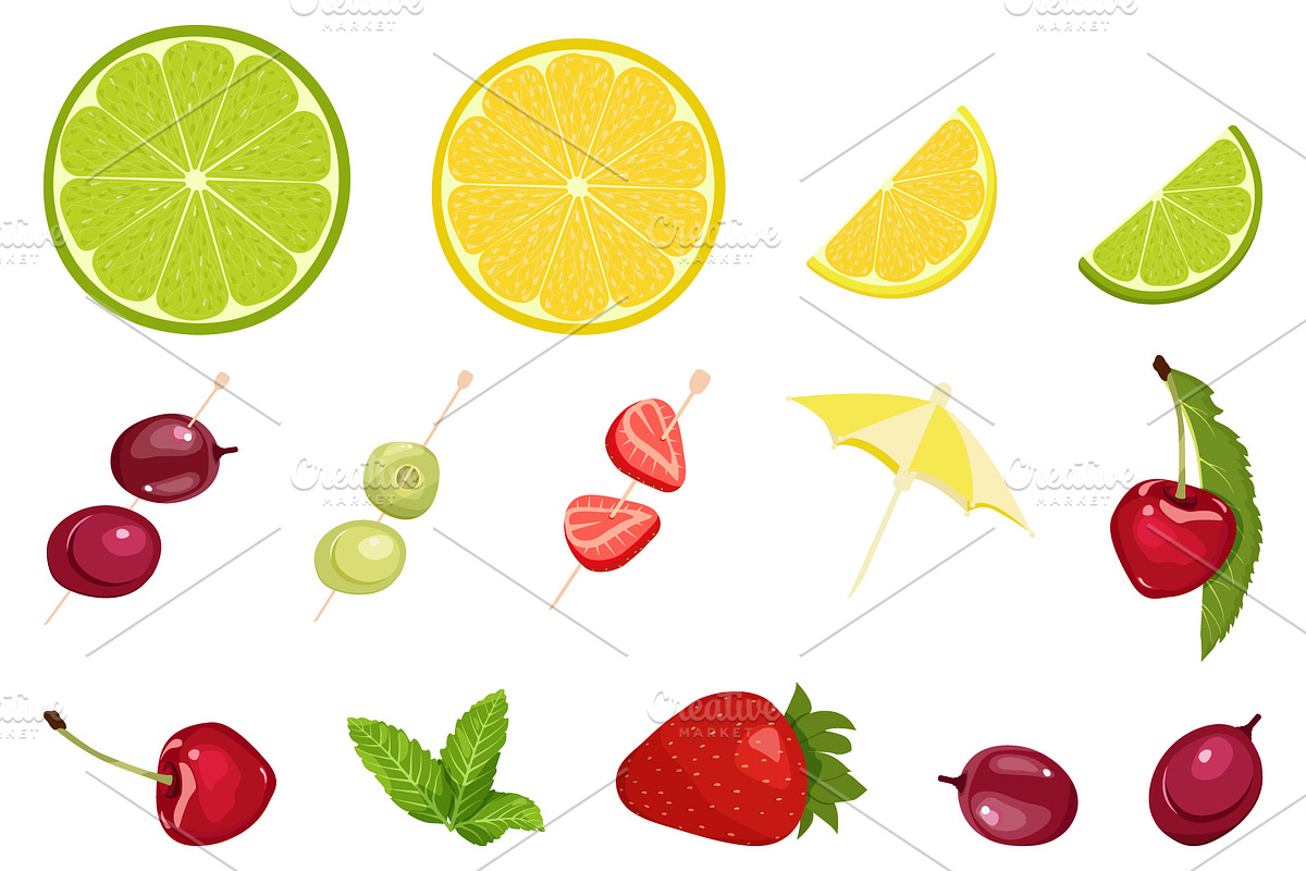 Set of Alcoholic Drinks, a Food Illustration by artdemidova (Photo 4 of 4)