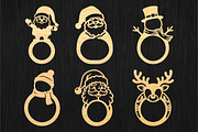 Christmas Napkin Rings Laser Cut SVG, an Object Graphic by DreamCafeArt (Thumbnail 5 of 7)