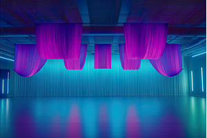 Vibrant aerial dance fusion stage, an Abstract Photo by Lermont51