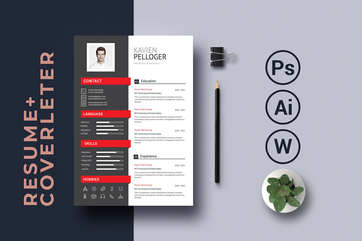 Professional Resume CV Template, a Resume Template by Blackcloud_Creations (Photo 7 of 8)