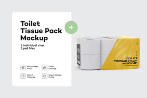Toilet Paper 12 Pack Mockup, a Packaging Mockup by _Adroit_