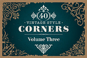 40 Vector Vintage Corners, Set 3, a Background Graphic by Digiselector Design Goods (Thumbnail 1 of 2)