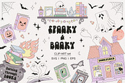 Bookish Halloween Clipart Set, a Seasonal Illustration by @olga.angelloz (Thumbnail 1 of 2)