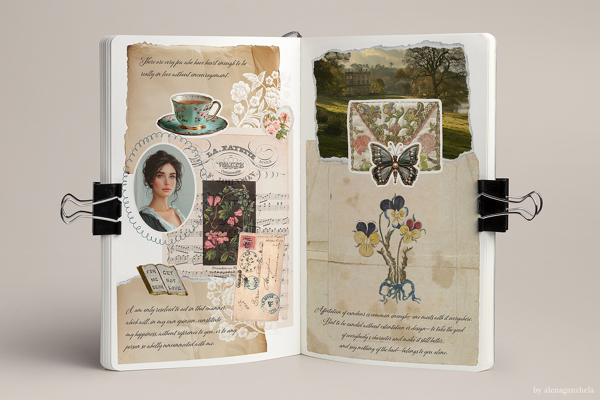 Dear Jane - SCRAPBOOKING collage set, an Object Graphic by alenaganzhela (Photo 2 of 14)