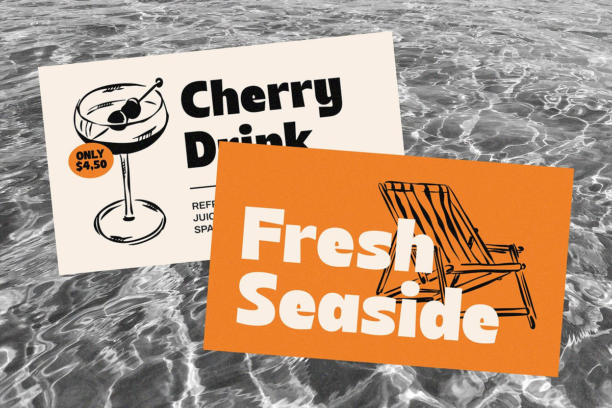 Rebona - Bold Display Font, a Sans Serif Font by Pixesia Studio (Photo 7 of 12)