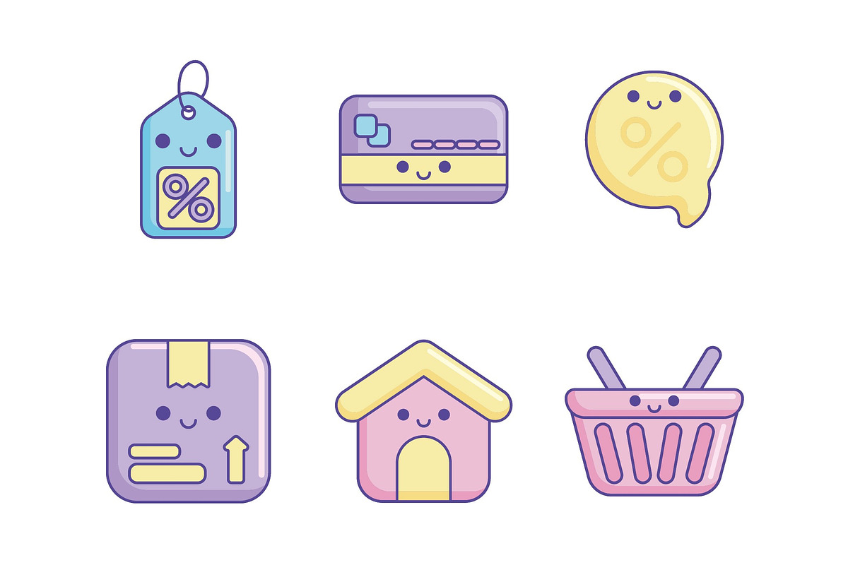 Kawaii Sale Illustration Set, a Finance Illustration by studiogstock (Photo 3 of 4)