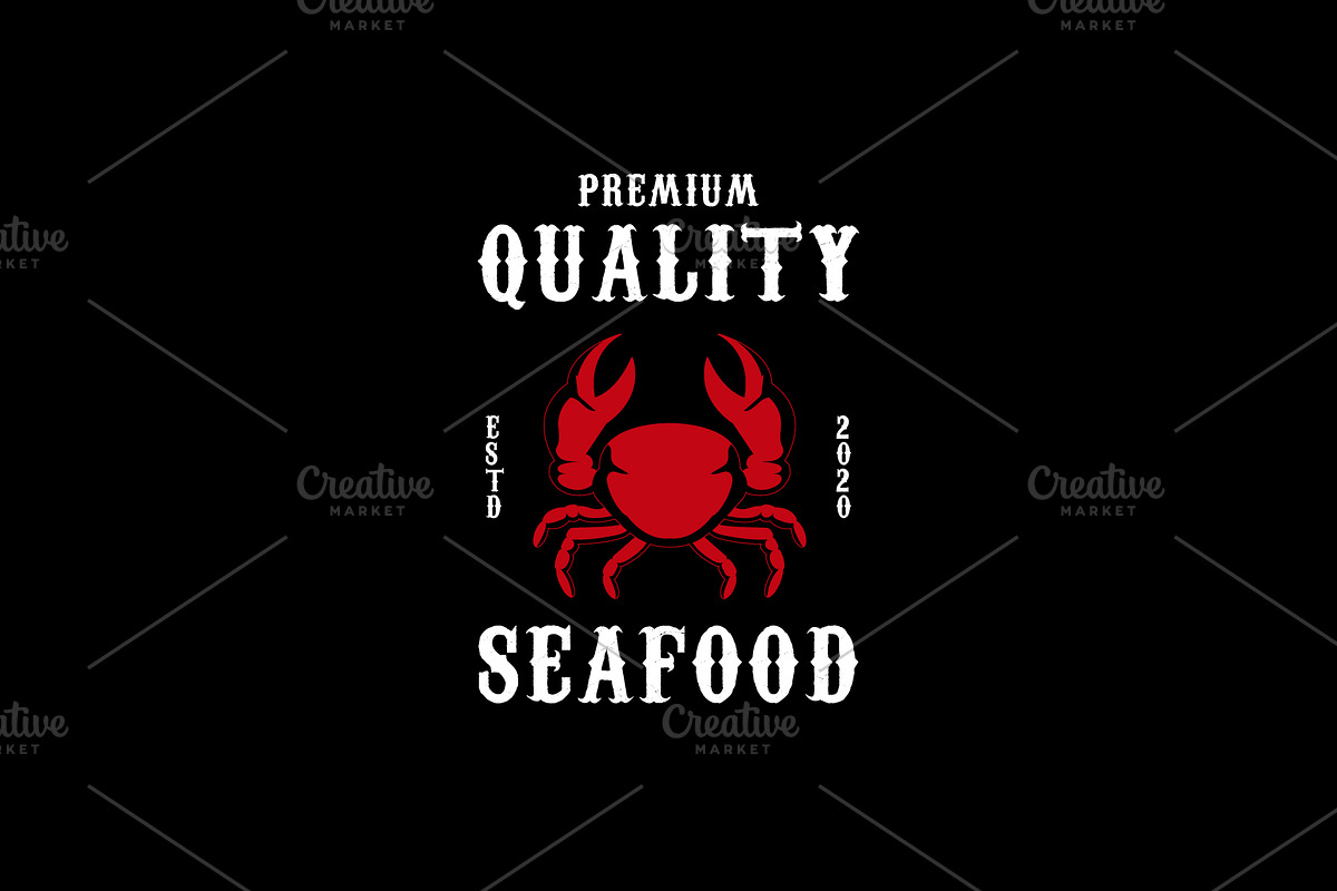 Seafood logo illustration, a Branding & Logo Template by Dyn Studio