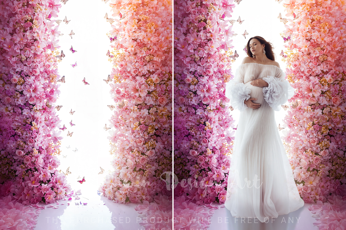 Butterflies Floral Backlit Backdrop, a Background Photo by Winwin Design Art (Photo 5 of 6)