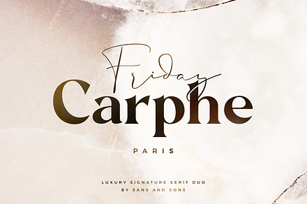 Carphe | Modern Luxury Font, a Serif Font by Sans & Sons