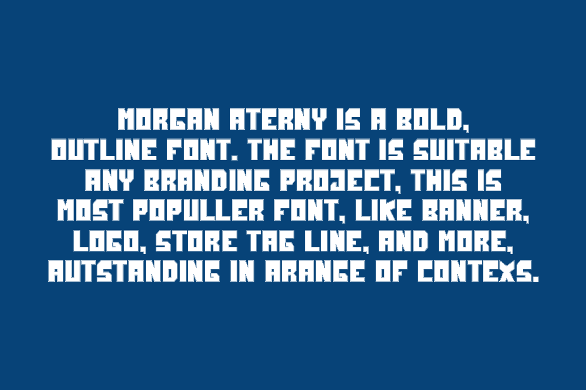 Morgan Aterny Font, a Sans Serif Font by QR Design Studio (Photo 4 of 6)