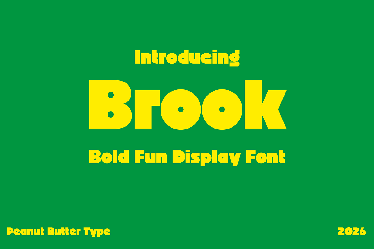 Brook Bold Fun Display Font, a Sans Serif Font by PeanutButter Type (Photo 1 of 5)