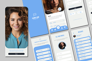 Modern Mobile App UI Kit, a Templates & Theme by studiogstock