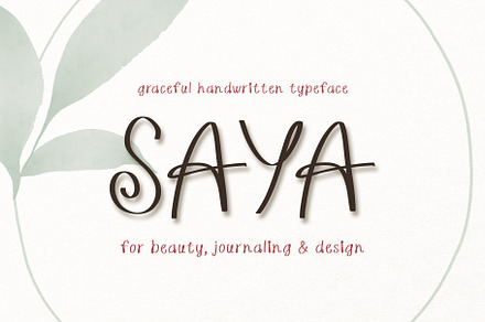 SAYA – Graceful Handwritten Font