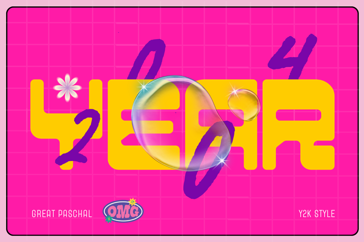 Great Paschal - Y2k Display Font, a Sans Serif Font by Sronstudio (Photo 10 of 14)